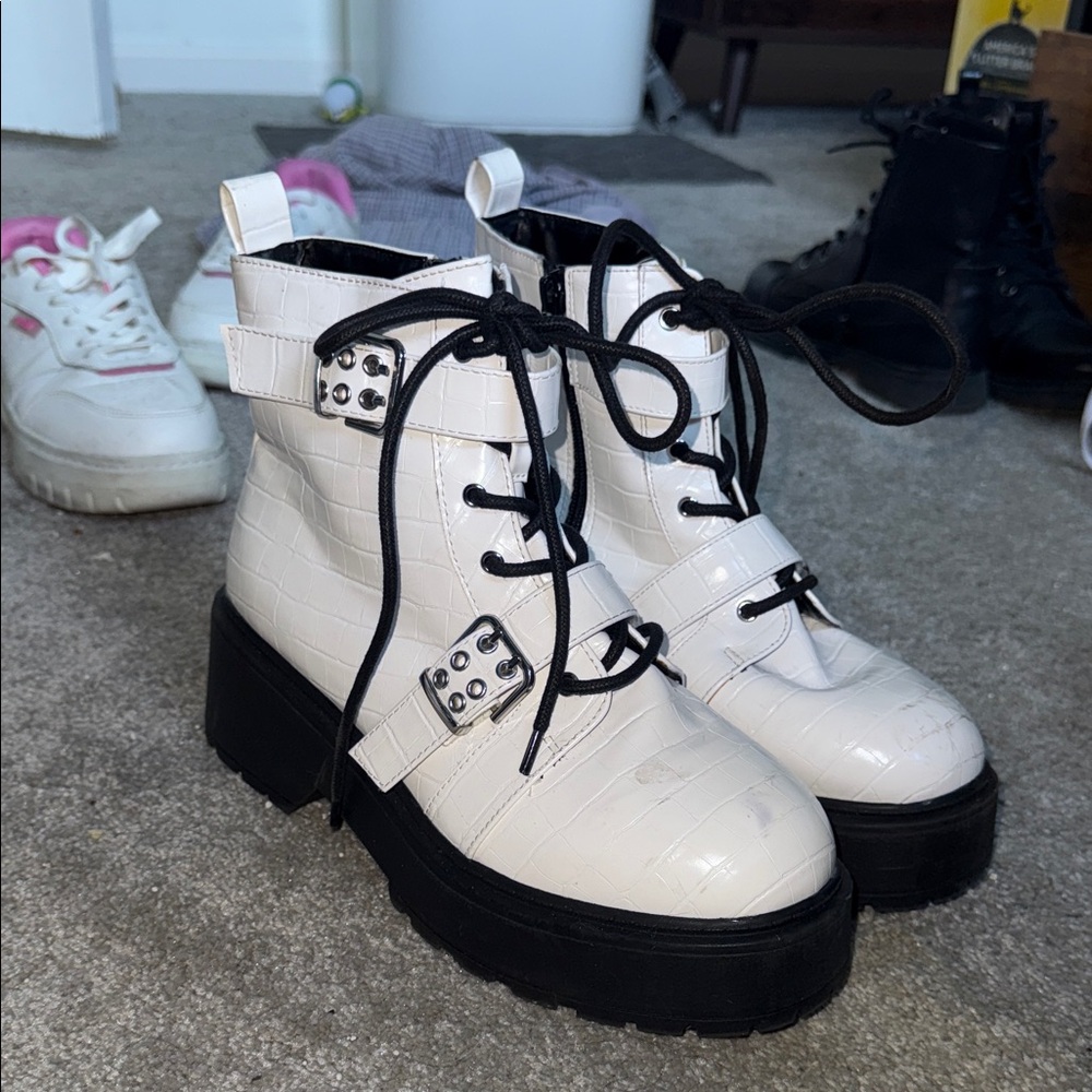 White Platform Boots